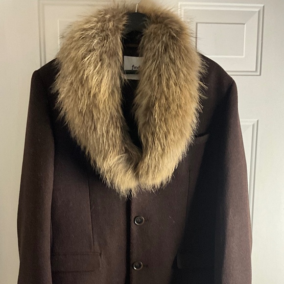 Men’s Fox Fur Collar Coat